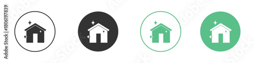 Clean house icon for web design, templates, infographics and more