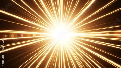 Bright Golden Burst Light Explosion Background