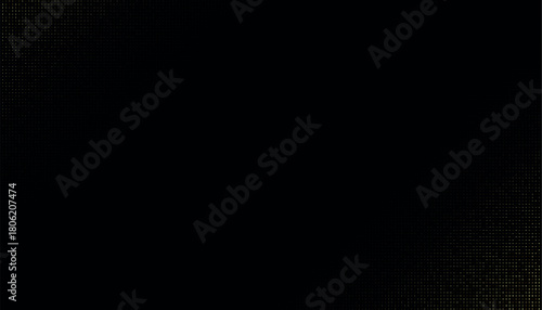 Minimal golden halftone dot texture on black background
