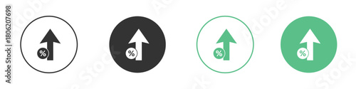 Increase rate icon for web design, templates, infographics and more