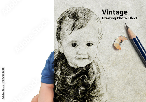 Vintage Drawing Photo Effect