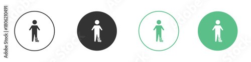 Man with broken leg icon for web design, templates, infographics and more