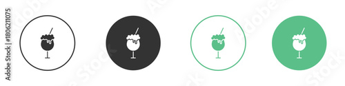 Milkshake icon for web design, templates, infographics and more