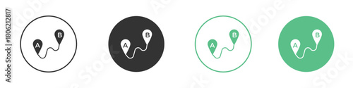 Path A to B icon for web design, templates, infographics and more