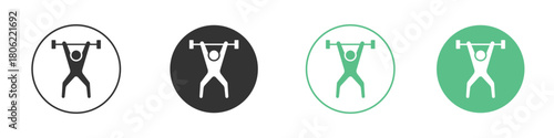 Weightlifter icon for web design, templates, infographics and more