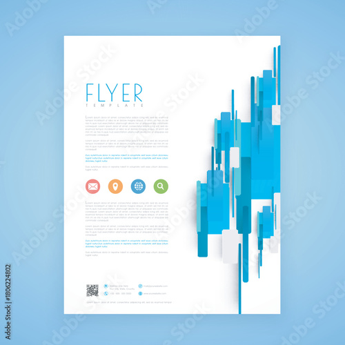 Abstract business flyer, template or brochure.