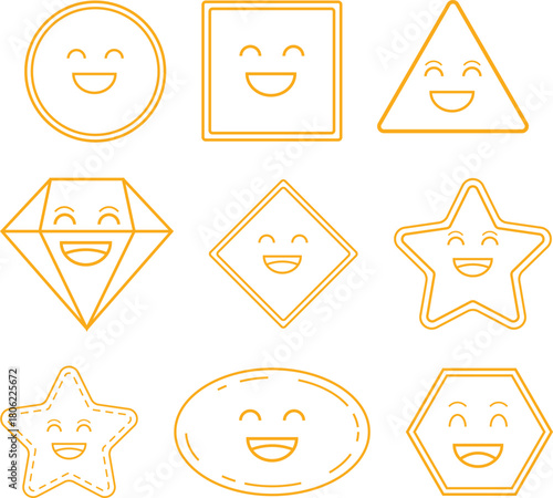 set of vector icons of emojis