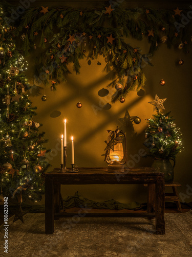 christmas tree in the night