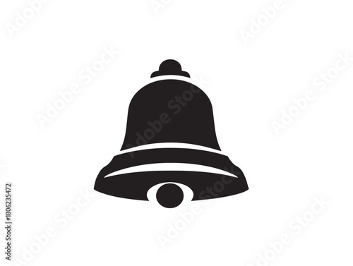 Traditional ringing bell icon silhouette vector illustration artwork
