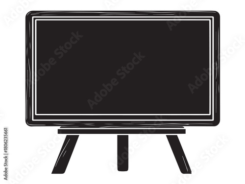 Classroom blackboard learning icon silhouette vector illustration concept