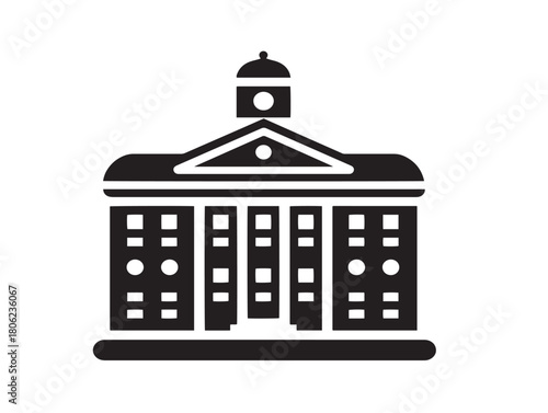 Urban skyscraper architecture silhouette vector illustration graphic