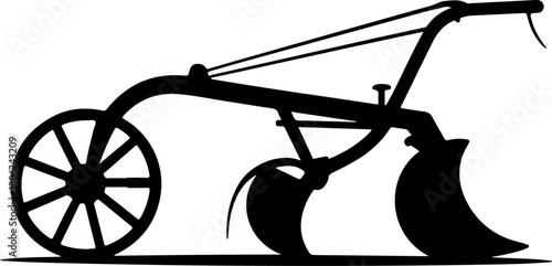 Plow silhouette vector illustration