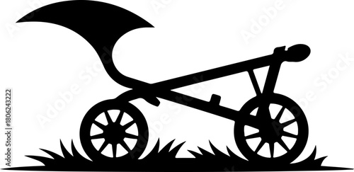 Plow silhouette vector illustration