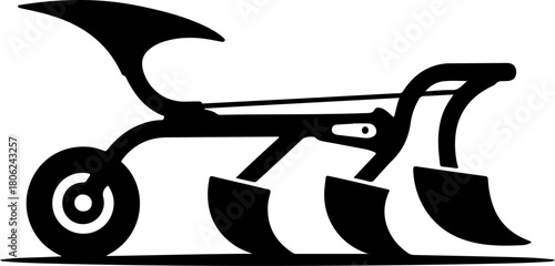 Plow silhouette vector illustration