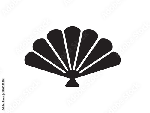 Stylish Fan Icon Highlighting Beautiful Minimal Cooling Device Design  