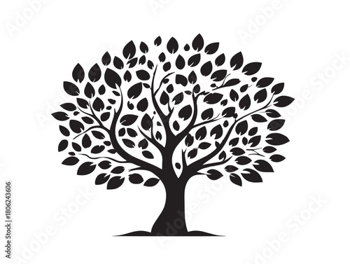 Elegant Family Tree Icon Showing Beautiful Heritage and Roots Concept  