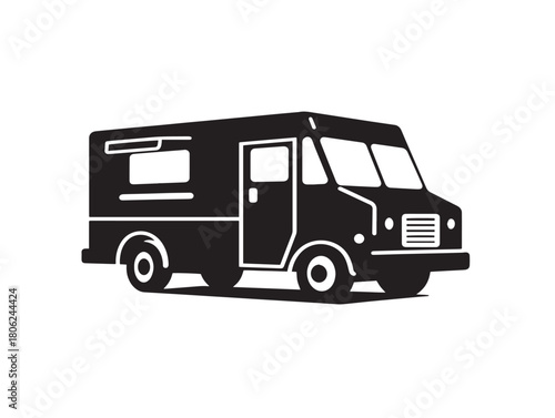 Beautiful food truck icon vector illustration with a simple and elegant style