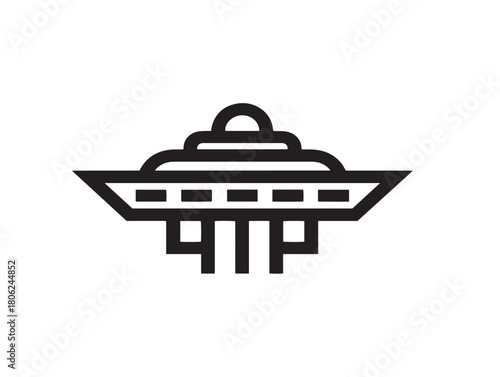 Stunning futuristic icon vector illustration with a gorgeous solid black design