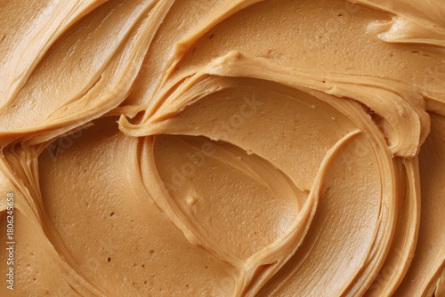 Creamy peanut butter swirls creating delicious texture