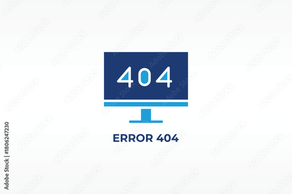 Obraz premium ERROR 404 vector, icon or logo sign isolated symbol illustration