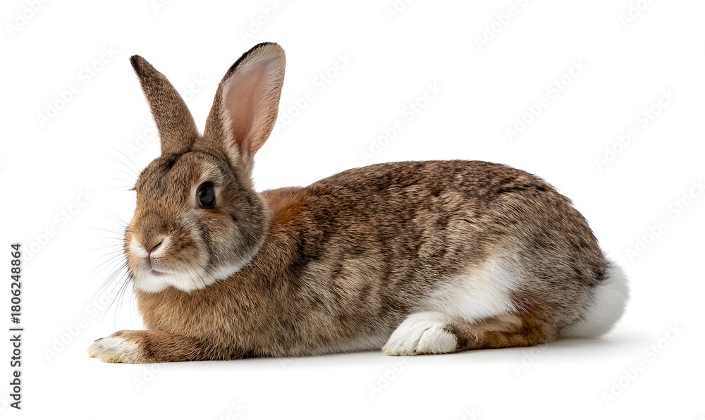 Fototapeta premium a fun photo of full body rabbit on a pure white background