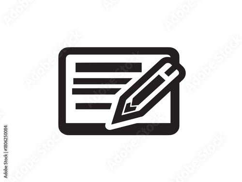 Simple Attractive Postcard Graphic with Beautiful Black and White Vector Style