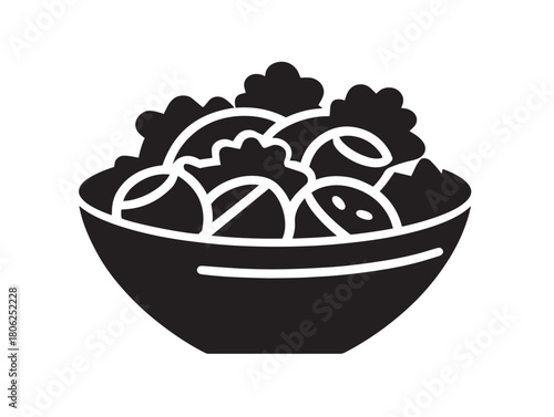 Gorgeous salad icon vector illustration with a beautiful and healthy food design