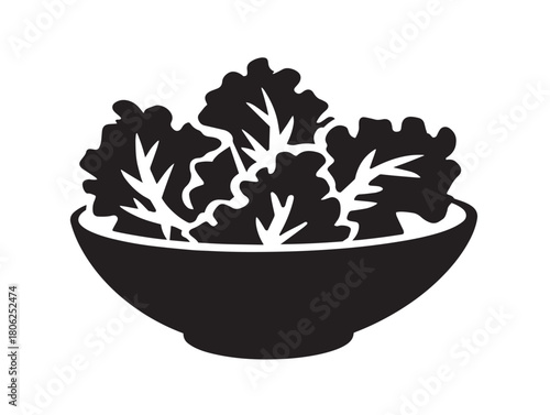 Beautiful salad icon vector illustration with a nice and fresh ingredient composition