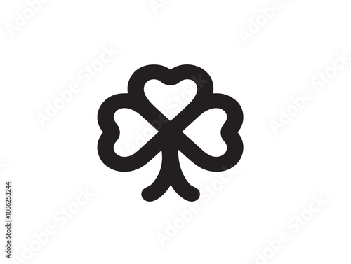 Beautiful shamrock icon vector illustration with a stunning lucky clover design