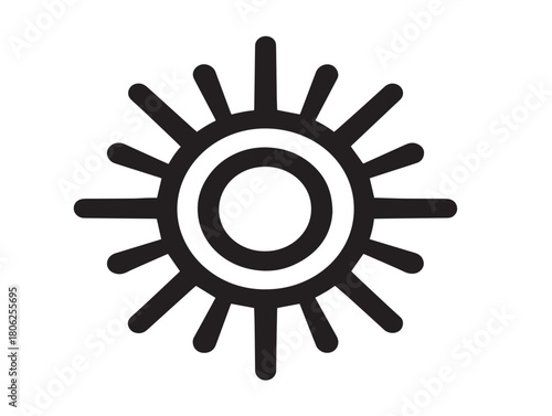 Elegant sunshine icon vector illustration for gorgeous summer and weather themes