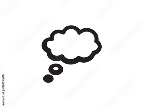Beautiful thought bubble icon vector illustration with a nice idea concept