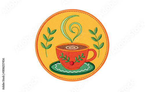 Cozy up with this festive cup of coffee, perfect for holiday cheer and warm winter vibes. Ideal for seasonal promotions and cozy digital designs