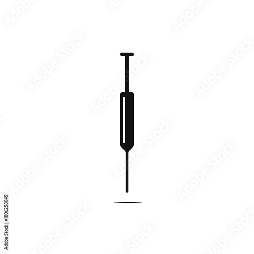 Slim medical needle icon with elongated body and sharp tip used for precise diagnostic procedures