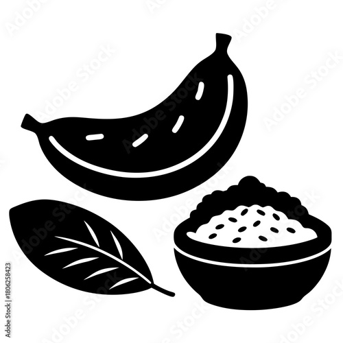 Thai Roti Banana Vector Illustration