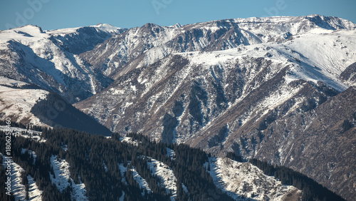 landscape, water, river, snow, mointain, stone.winter,stream.