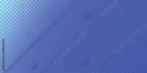 Blue abstract geometric background design features a dynamic gradient with circles, diagonal lines, and a modern halftone dot pattern