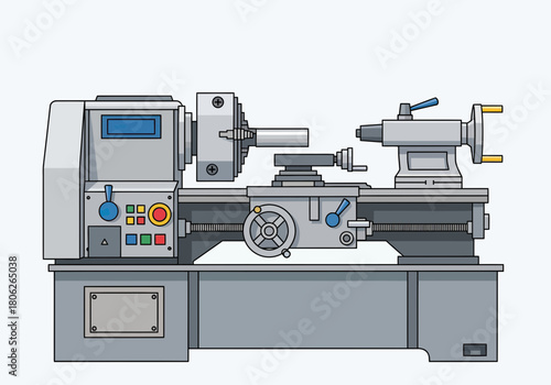 Industrial Lathe Machine Precision Turning Equipment.
