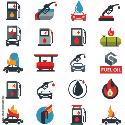 Fueling and Energy Station Icons