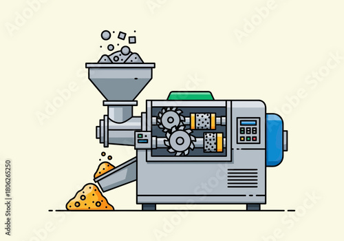 Meat Grinder Kitchen Appliance with Grinding Mechanism.