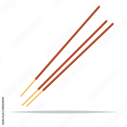 Incense sticks vector isolated illustration