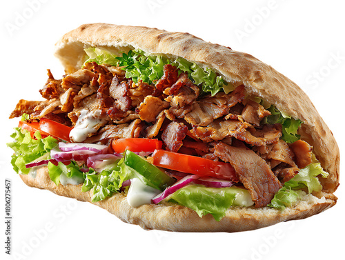 Doner kebab flavorful spiced meat delight