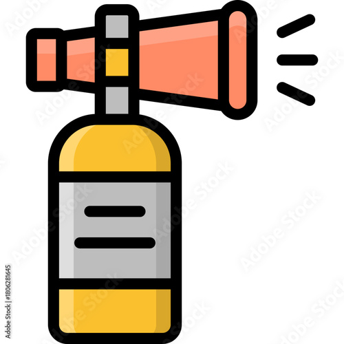 air horn icon illustration design with filled outline