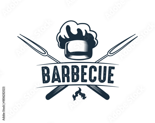 barbeque logo and labels design