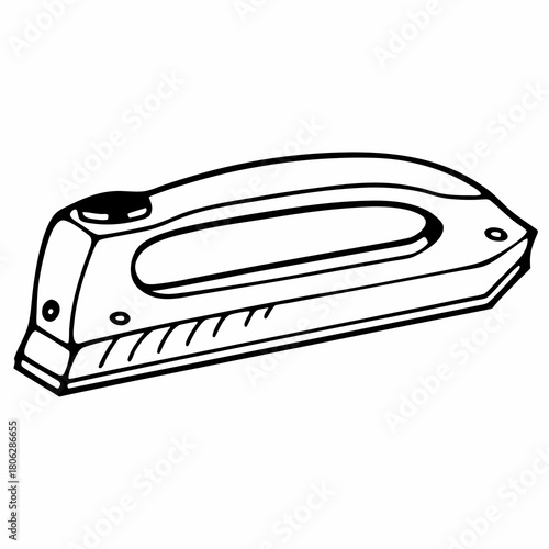 Utility Knife Line Art – Box Cutter Minimal Black and White Illustration