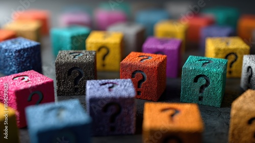 Question marks blocks