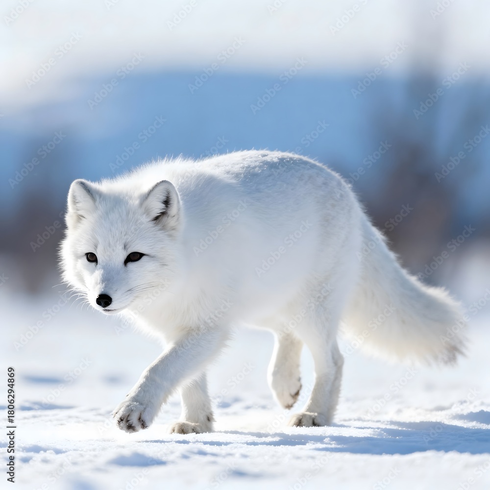 Obraz premium arctic fox in the snow