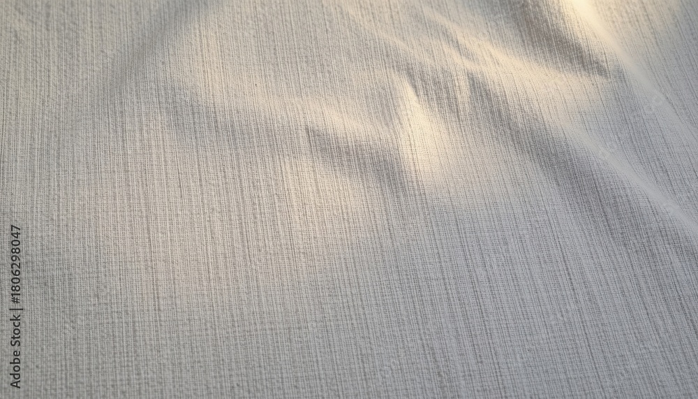 Fototapeta premium warm cotton grey 45: a linen ash tone tone with subtle woven fabric grain, lit by gentle golden hour glow, accented with tiny fiber speckles. composition: soft gradient center