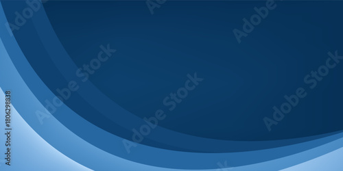 Blue vector background with curve line element and dark space for add text and message artwork design. vector illustration