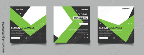 Business solution social media post banner