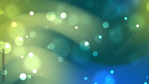 Wallpaper Mural A vibrant abstract background featuring soft waves and colorful bokeh lights in shades of green and blue. Torontodigital.ca